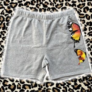Grey Butterfly Shorts